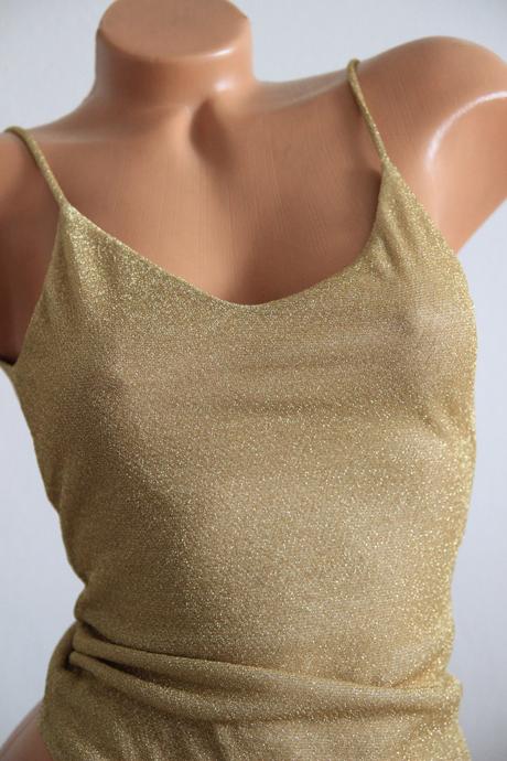 Zlatý body top, h&m, xs, h&m,xs