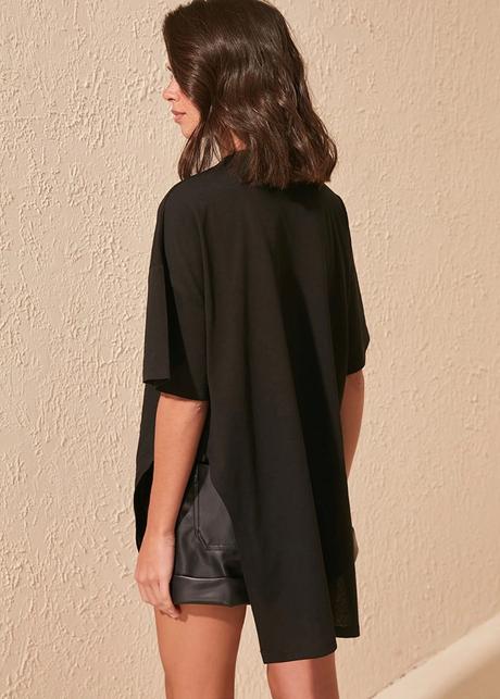 Asymetrické oversize tričko, xs