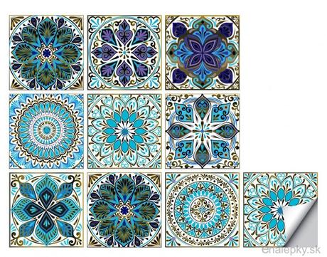 Nálepky na obkladačky - indické mandaly,