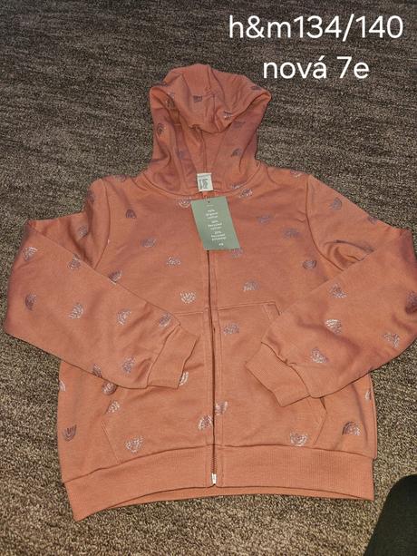 Dievčenská mikina, h&m,122 / 134
