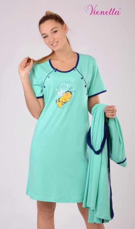 Materská nočná košieľka so županom, vienetta secret,l / m / s / xl / xxl