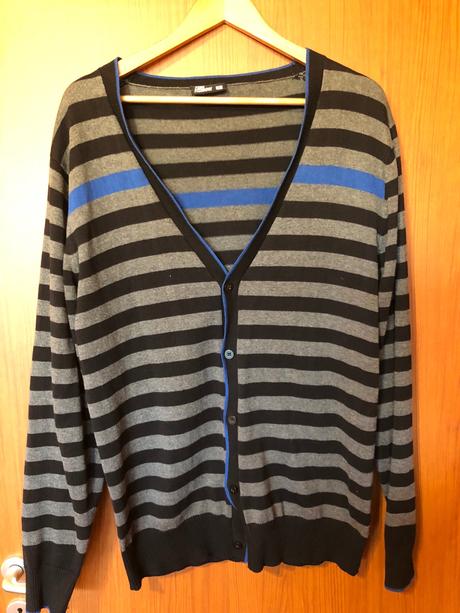 Prúžkovaný pánsky sveter, fishbone,l