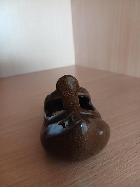 Dekorácia starý keramický drevák 12x5 cm, 