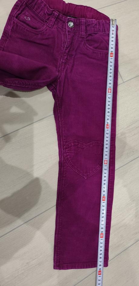 Predám dievčenské manchestrové nohavice, h&m,116