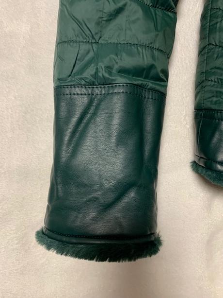 Obojstranná zelená bunda s kožušinou guess jeans, guess,l / m