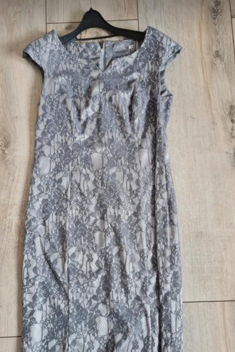 Krásny elegantný set - šaty, sako, opasok, l