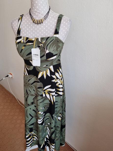 Zelené elast.šaty 38, 38