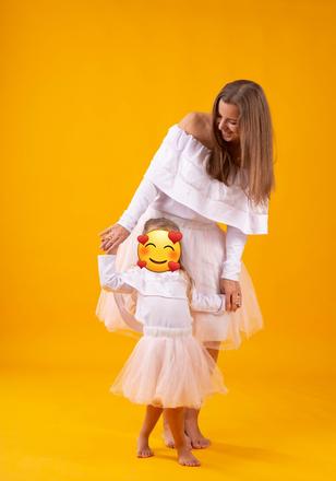 Šaty mama a dcera, s