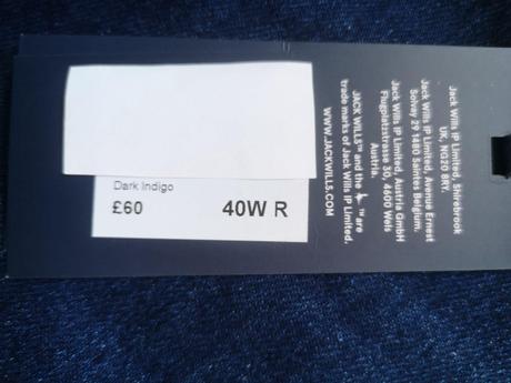 Jack wills pánske rifle veľkost 40w 32l, xxxl
