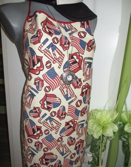 Štýlová zástera s motívom u.s.a., 