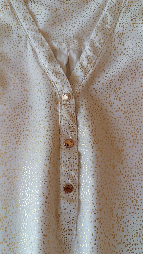 Zlato biela lesklá blúzka, new yorker,s