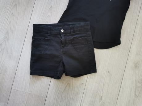 Čierne šortky, h&m,128