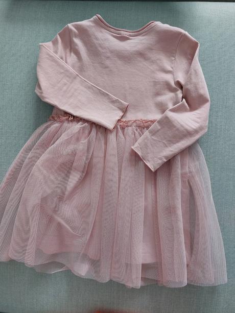 Svetloruzove saty 1x oblecene, h&m,92