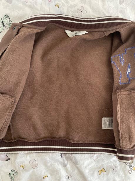 Zateplena mikina na gombiky, h&m,104