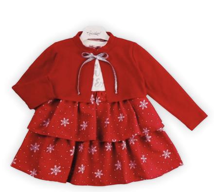 Volánové šaty s bolerkom, 92 / 98 / 104 / 110