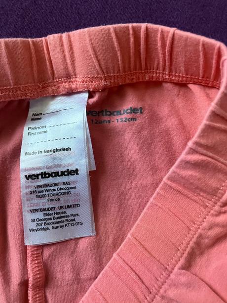 3/4 leginy, vertbaudet,152