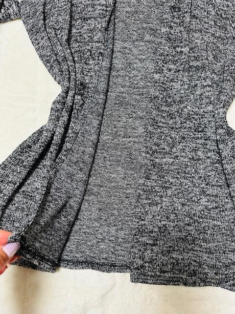 Sivý kardigán bez zapínania, m