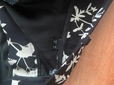 Siroke nohavice cierno biele, l