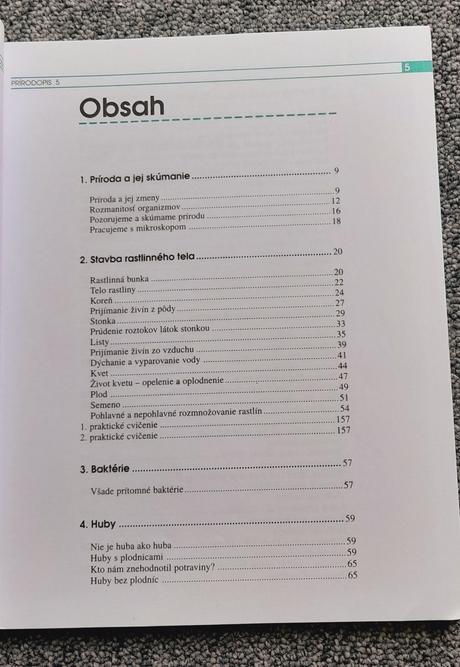 Prírodoveda pre 5.ročník zš,
