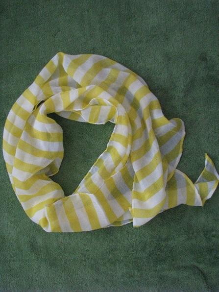 Bieložltý tenký šál/šatka, h&m,xs