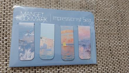 4 knizne magneticke zalozky impressionist, 