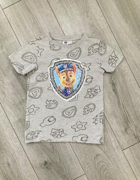 Paw patrol glitrové tričko veľ. 128, takko,128