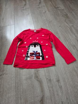 Tričko tučniak vianočné, 134