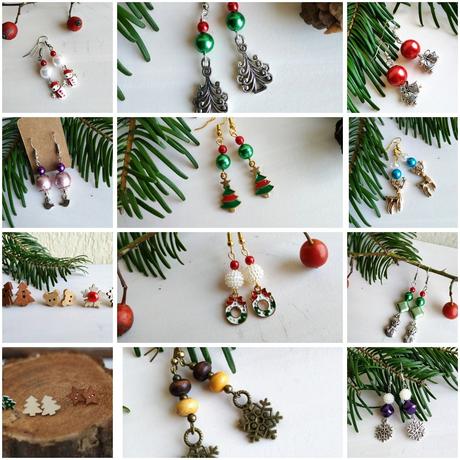 Vianočné náušnice,