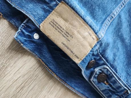 Pánska rifľová bunda s kožušinkou veľ. m, bershka,m