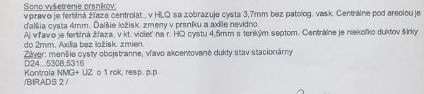 Čo znamená tento výsledok zo sona pŕs?