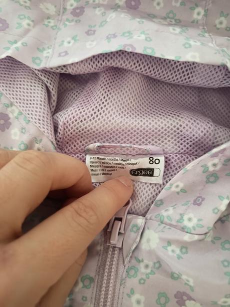 Tenká svetlofialová bundička, ergee,80