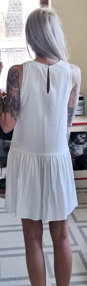 Nové biele letné šaty, s / xs