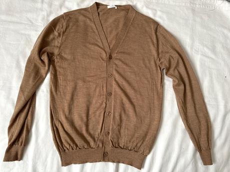 Luxusný kardigan zo merino extra jemnej vlny, l