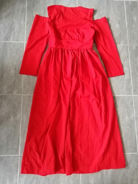 Červené ľahké maxi šaty lindex vm, lindex,m