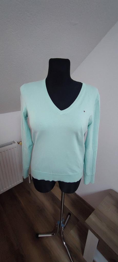 Mentolovy svetrík th, tommy hilfiger,m