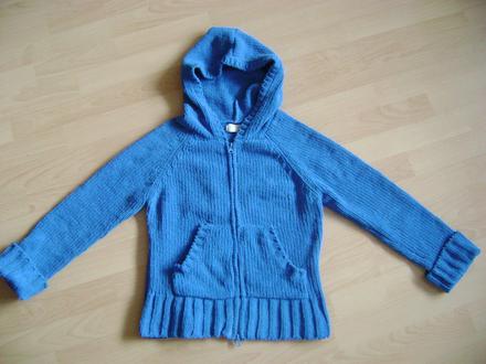 Kralovsky modry svetrik na zips, m