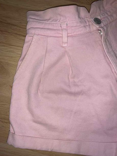 Paper bag kraťasy vysoký pás, bershka,s