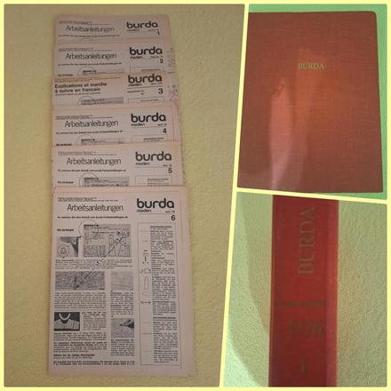 Zväzok retro burdy 1976 (1. polrok, čísla 1-6 ),