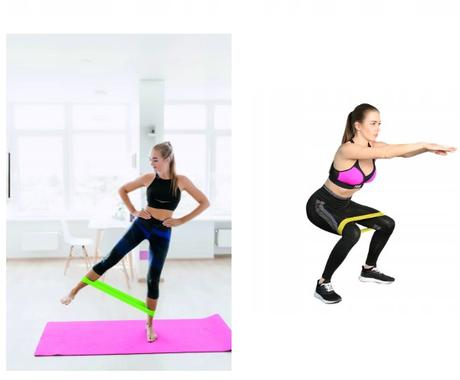 Sada gúm na cvičenie - 4 kusy, 