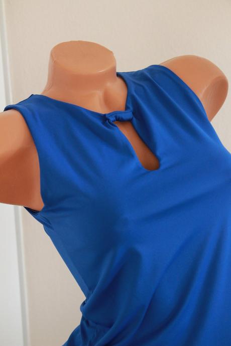 Elegantný modrý body top, s/m, s
