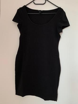 Cierne predlzene tricko/saty h&m, h&m,s