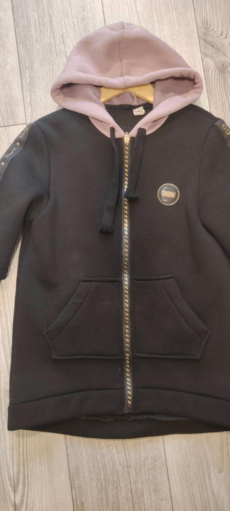 Predĺžená teplá mikina, 158