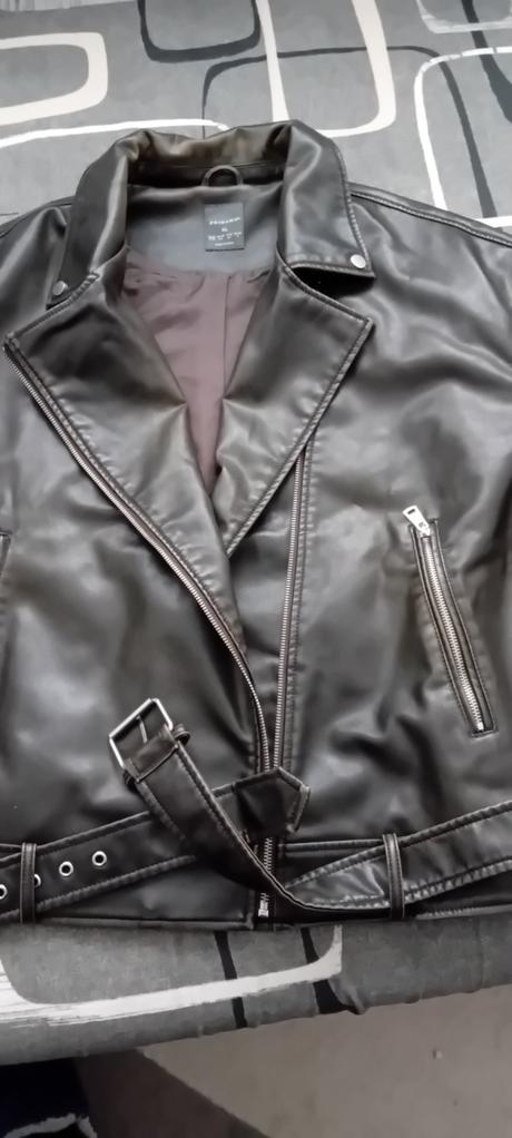 Siva kozena bunda, primark,xl