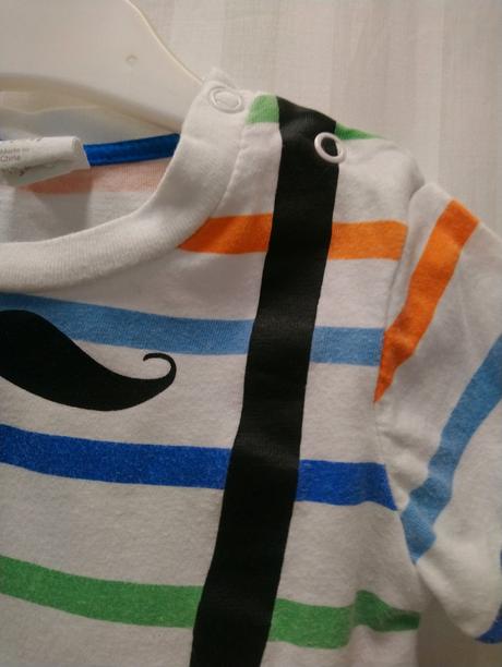 Chlapč. pásikavé tričko, motív traky, h&m, 68-74, h&m,74