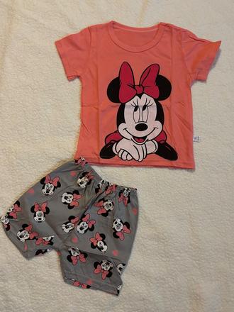 Dvojdielny bavlnený set minnie mouse, 86 / 92