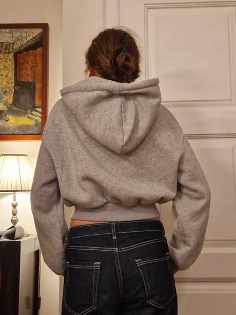 Crop style tepla mikina dievca 152cm, 152