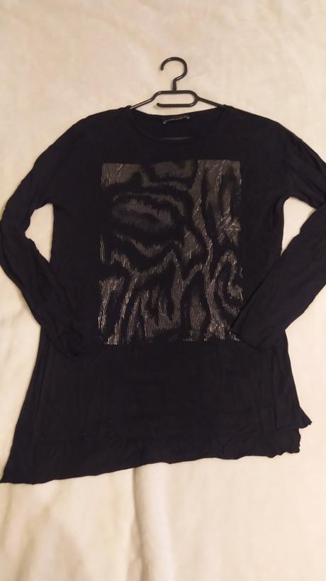 Tricko so striebornou aplikaciou, zara,s