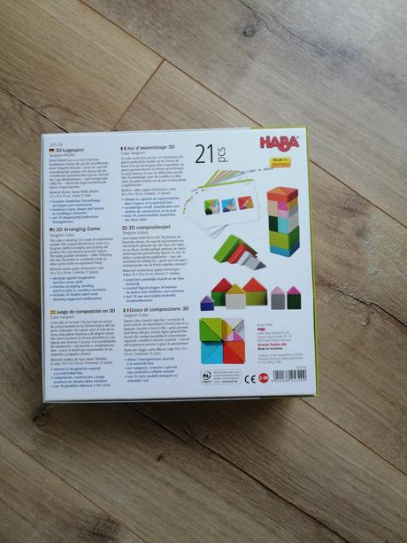Haba 3d drevená stavebnica tangram kocka,