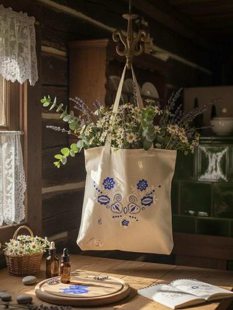 Plátené, ručne maľované tašky, 