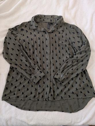 Mačičková blúzka/košeľa rainbow 48, 48